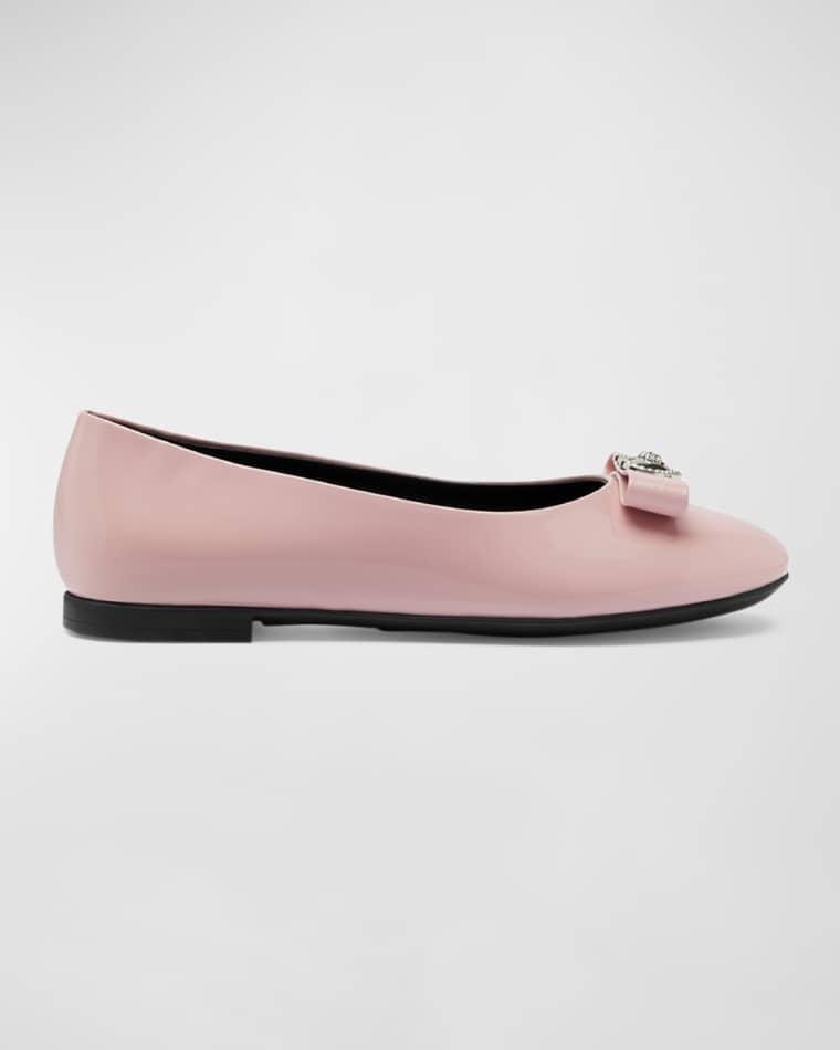 Girl's Goat Leather Ballet Flats by VERSACE