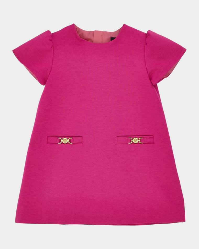 Girl's Medusa Hardware-Embellished Dress, 12M-5 by VERSACE