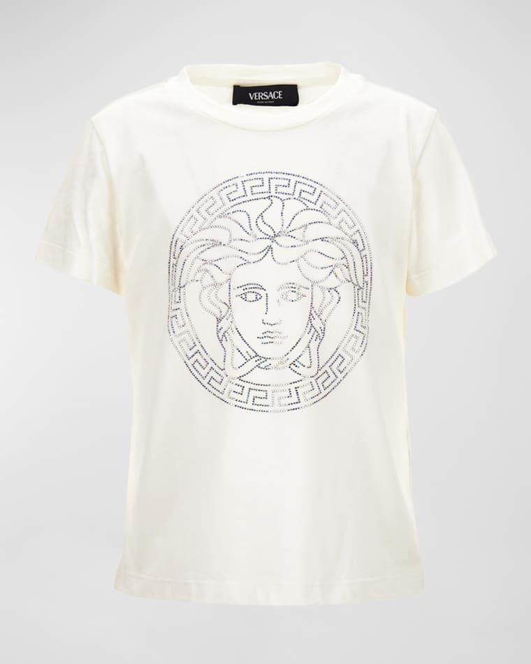Girl's Medusa & Greca Trim Graphic T-Shirt by VERSACE
