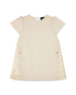 Girls' Punto Milano Jersey & Twill Baroque Dress - Baby by VERSACE