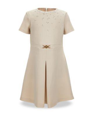 Girls' Punto Milano Studs Embroidery Dress - Little Kid by VERSACE
