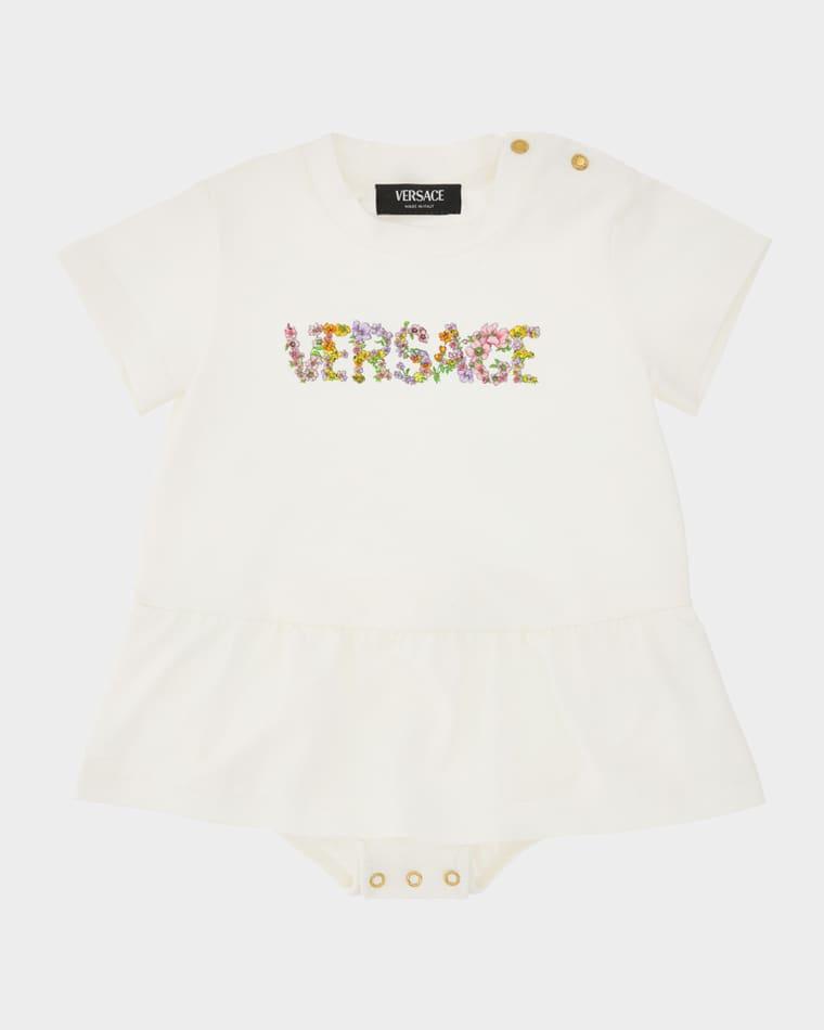 Girl's Stretch Jersey Romper Dress, Size 1M-18M by VERSACE