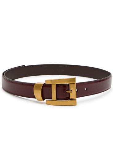 Glossed leather belt by VERSACE