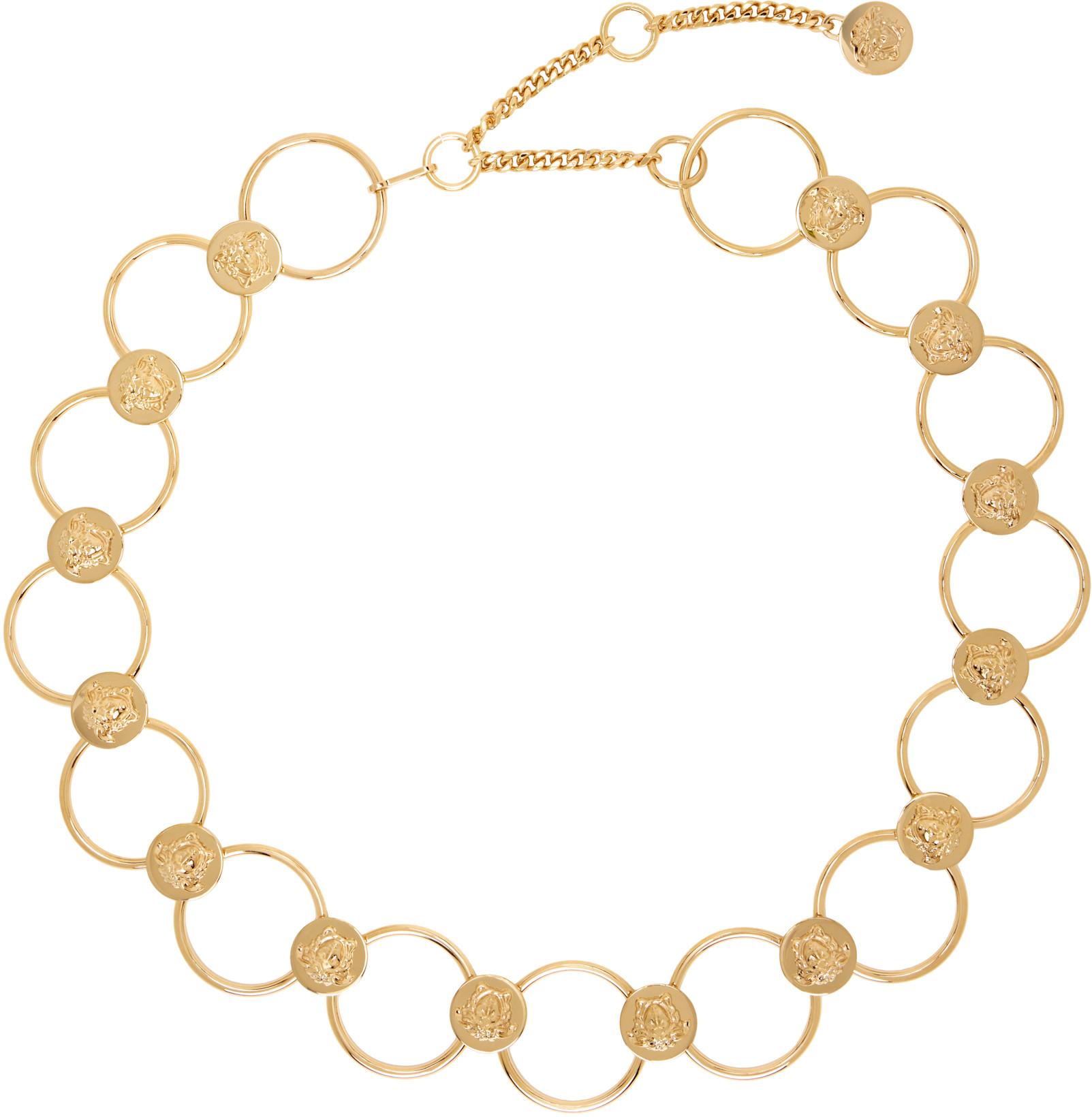 Gold 'La Medusa' 5 cm Chain Belt by VERSACE