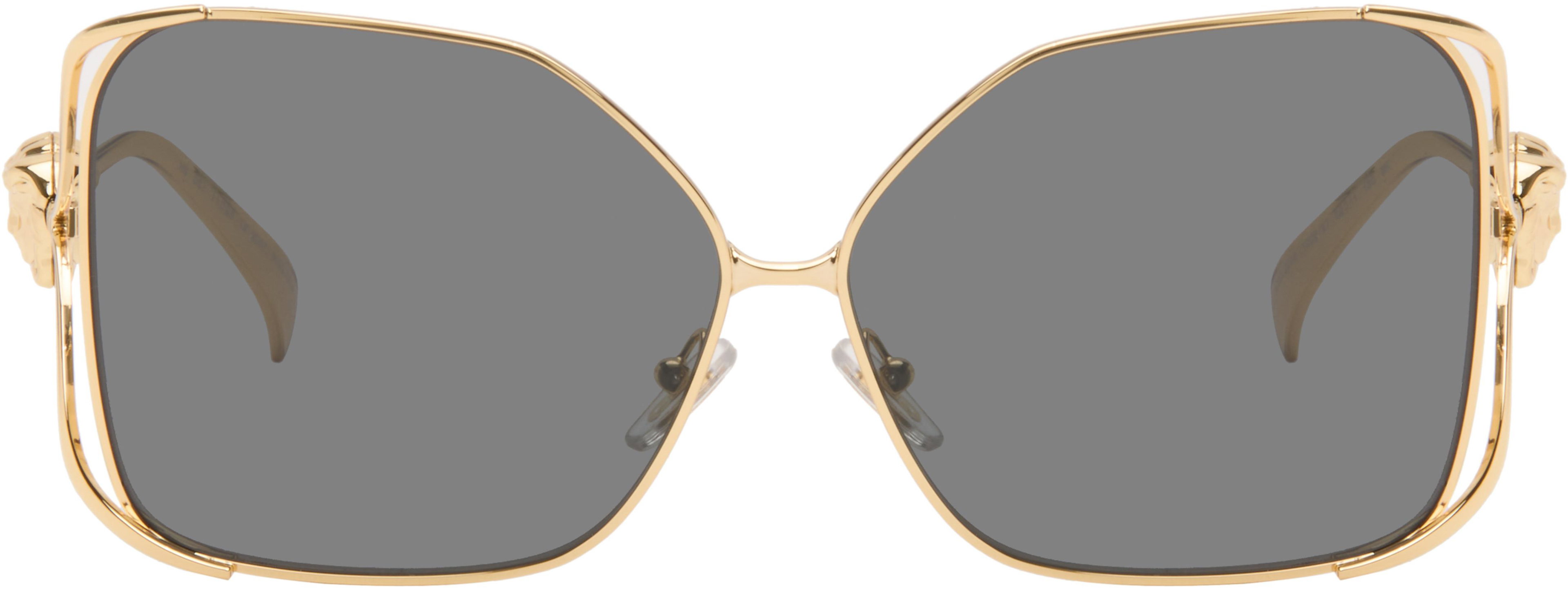 Gold Medusa Sunglasses by VERSACE