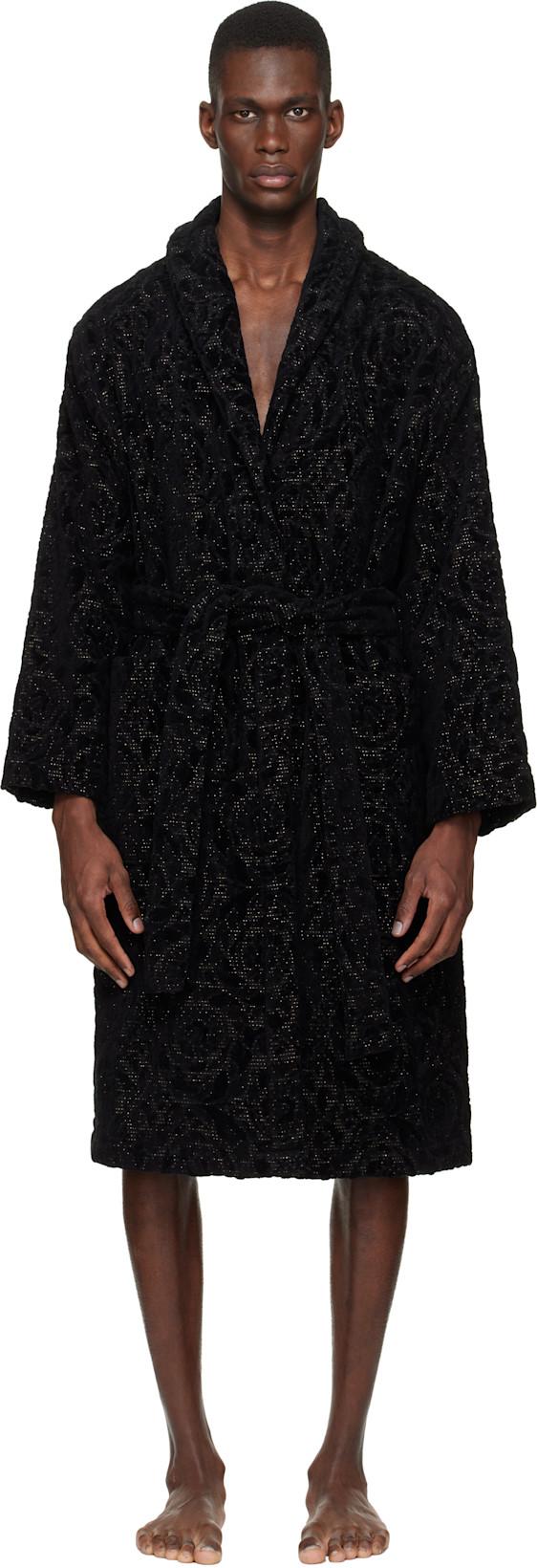 Gray Barocco Bathrobe by VERSACE