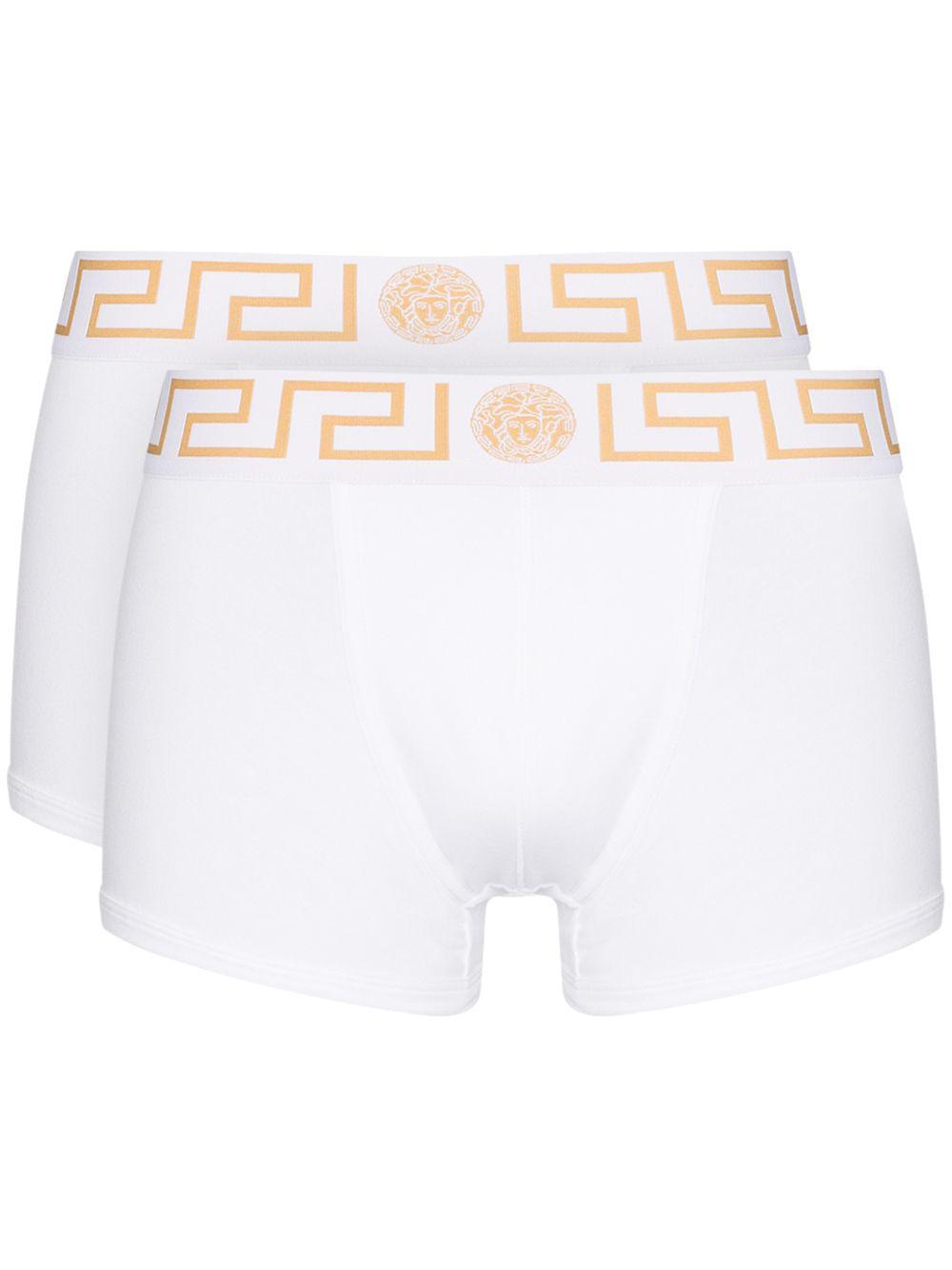 Greca Border boxer briefs (pack of two) by VERSACE