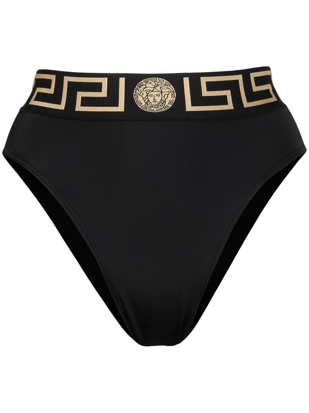Greca Border high-waisted bikini bottoms by VERSACE