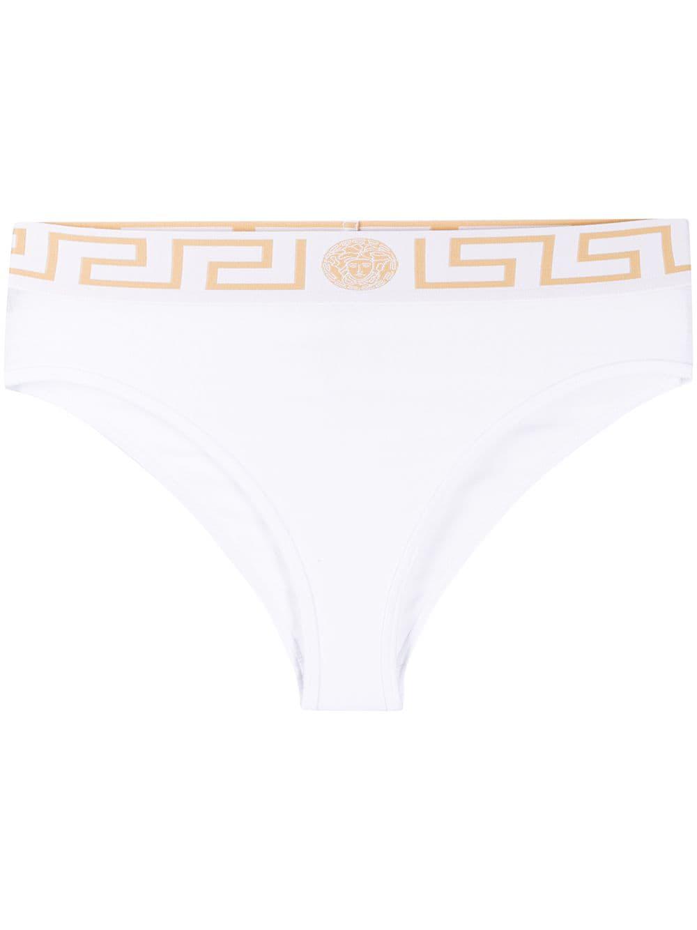 Greca Border high-waisted briefs by VERSACE