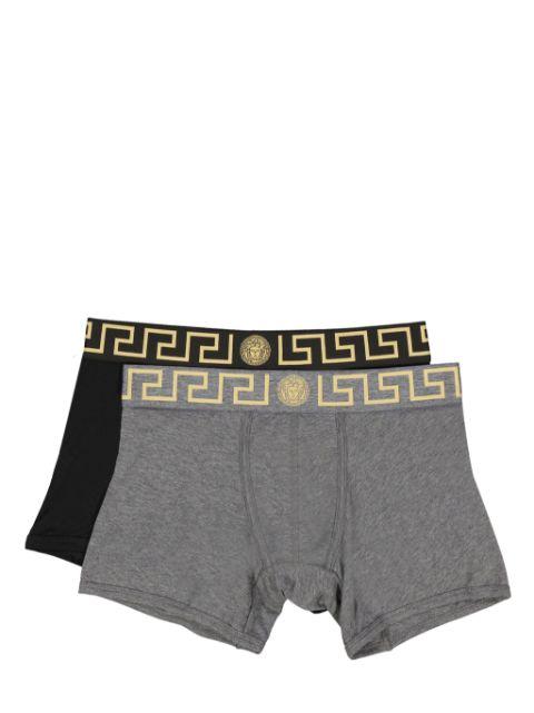 Greca Border long boxers (pack of two) by VERSACE