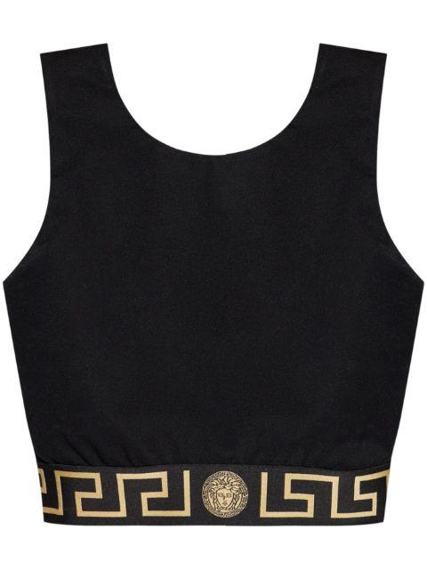 Greca Border sports bra by VERSACE