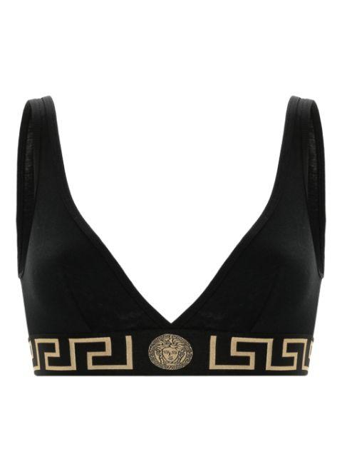 Greca Border triangle bra by VERSACE