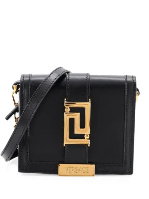Greca Goddess Wallet on Chain Leather Mini crossbody bag by VERSACE 
