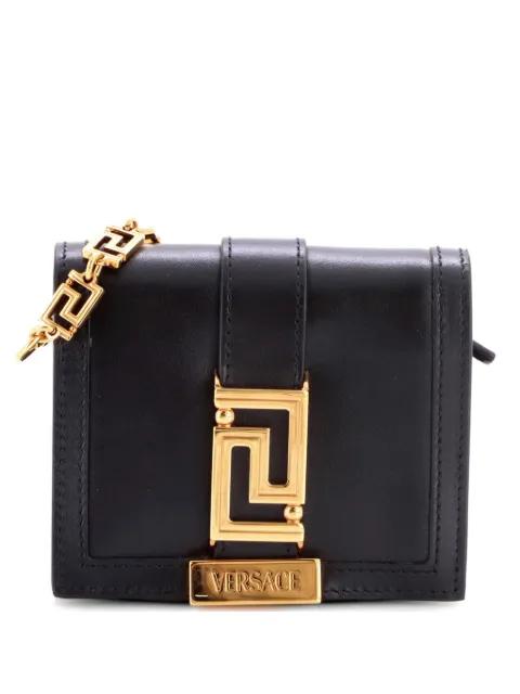 Greca Goddess Wallet on Chain Leather Mini crossbody bag by VERSACE 