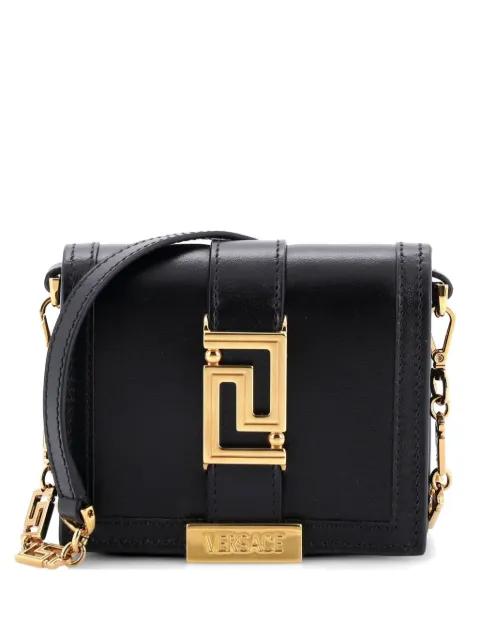 Greca Goddess Wallet on Chain Leather Mini crossbody bag by VERSACE 