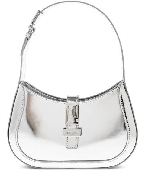 Greca Goddess metallic tote bag by VERSACE