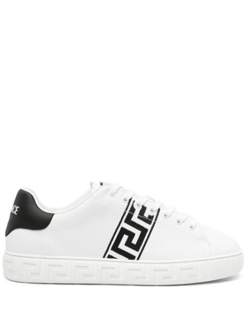 Greca-embroidered sneakers by VERSACE