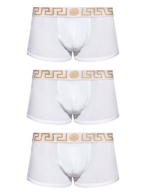 Greca stretch-cotton boxers (pack of three) by VERSACE
