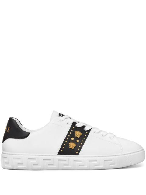 Greca studded sneakers by VERSACE