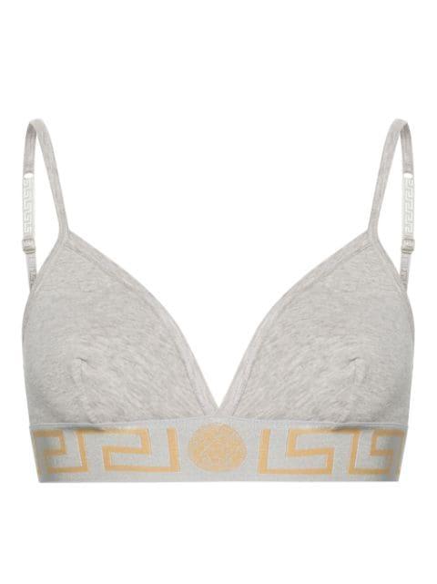 Greca-underband triangle bralette by VERSACE
