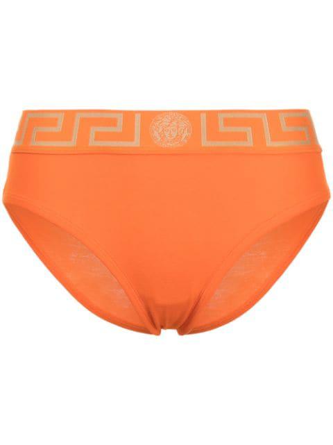 Greca-waistband briefs by VERSACE