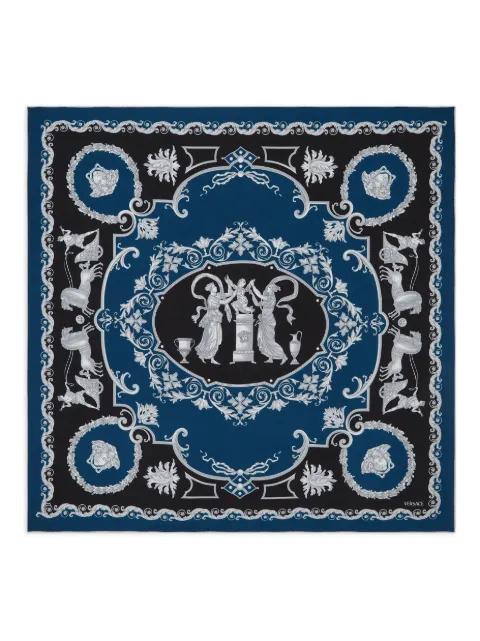 Hall of Heroes large silk scarf by VERSACE