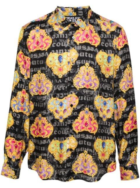 Heart Couture-print shirt by VERSACE