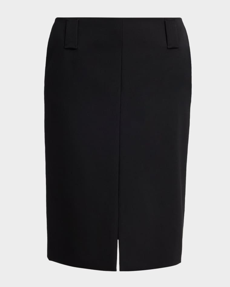 Heavyweight Virgin Wool Pencil Skirt by VERSACE