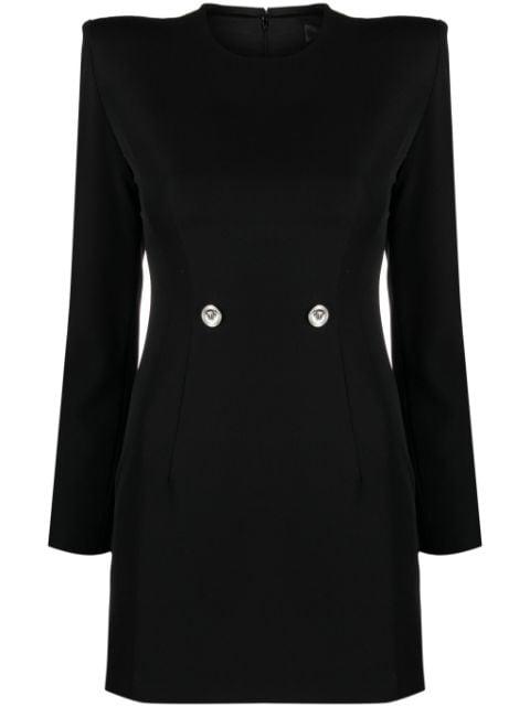 Hourglass grain-de-poudre minidress by VERSACE