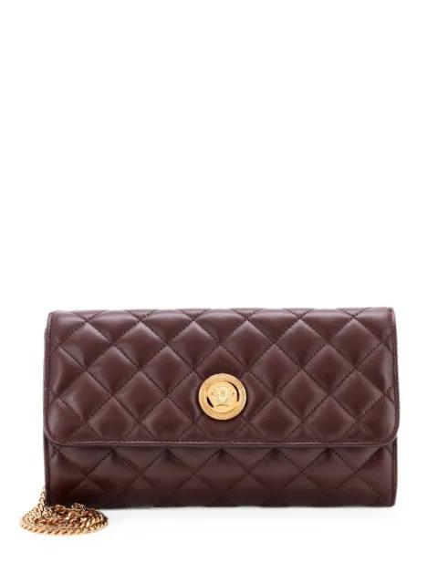 Icon Wallet on Chain Quilted Leather crossbody bag by VERSACE 