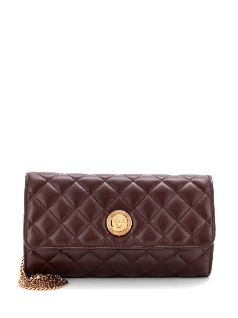 Icon Wallet on Chain Quilted Leather crossbody bag by VERSACE 