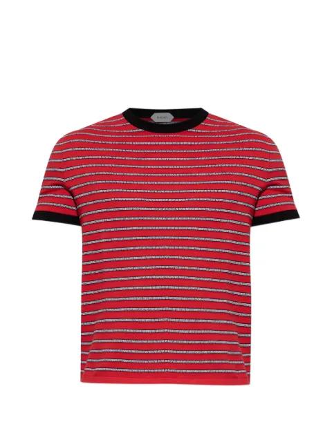 Jacquard Greca-pattern striped t-shirt by VERSACE
