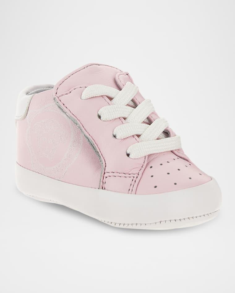 Kid's Lambskin Leather Sneakers, Baby/Toddler by VERSACE