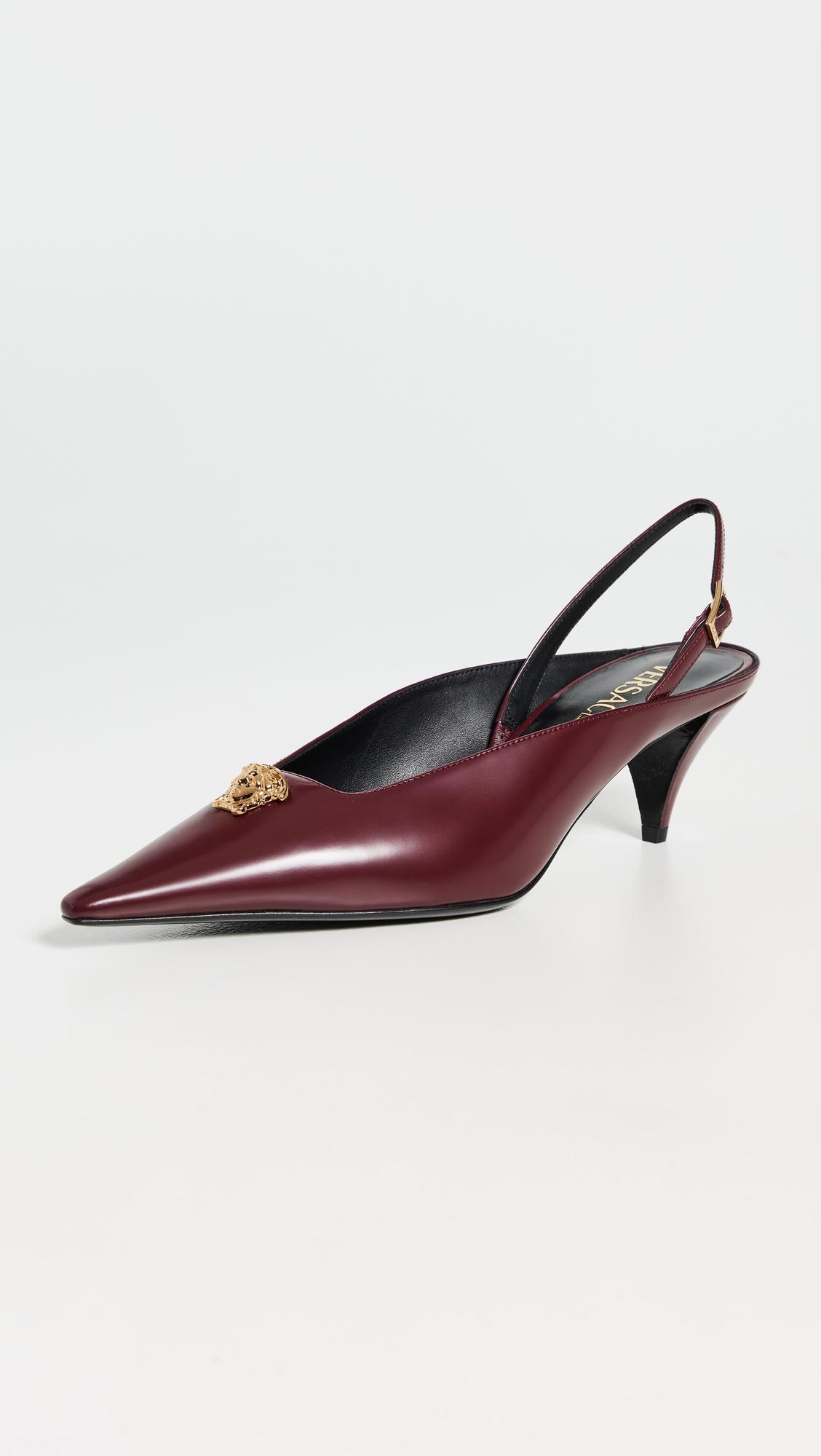 La Medusa Leather Slingbacks 55mm by VERSACE