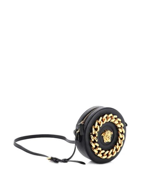 La Medusa Round Camera Bag Leather with Chain Detail Small crossbody bag by VERSACE La Medusa Round Camera Bag Leather with Chain Detail Small crossbody bag by VERSACE