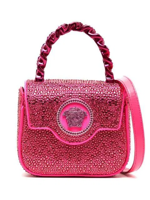 La Medusa crystal-embellished mini bag by VERSACE