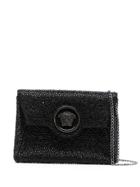 La Medusa crystal envelope clutch by VERSACE