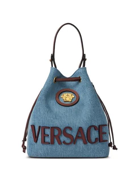La Medusa logo-plaque drawstring-fasteningtote bag by VERSACE