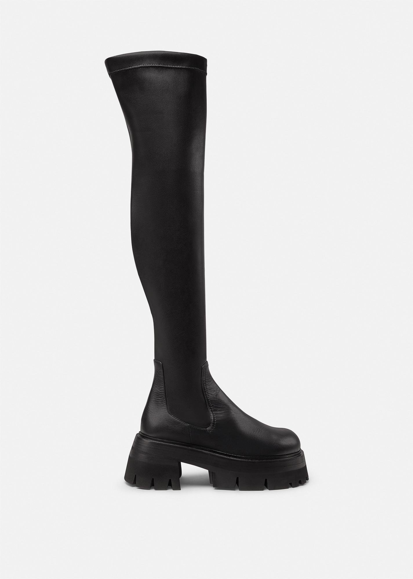 Leonidas Thigh-High Boots by VERSACE | jellibeans