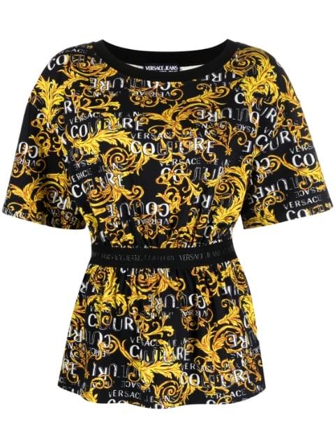 Logo Couture-print T-shirt by VERSACE