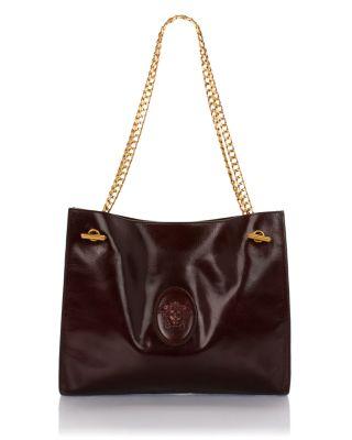 Medium Leather Shoulder Bag by VERSACE
