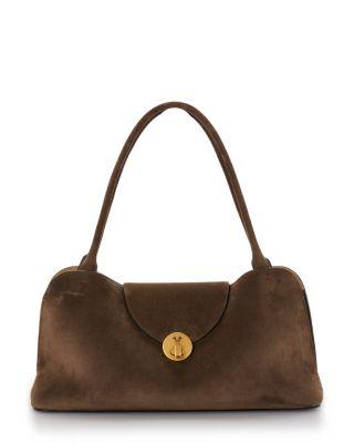 Medium Suede Shoulder Bag by VERSACE