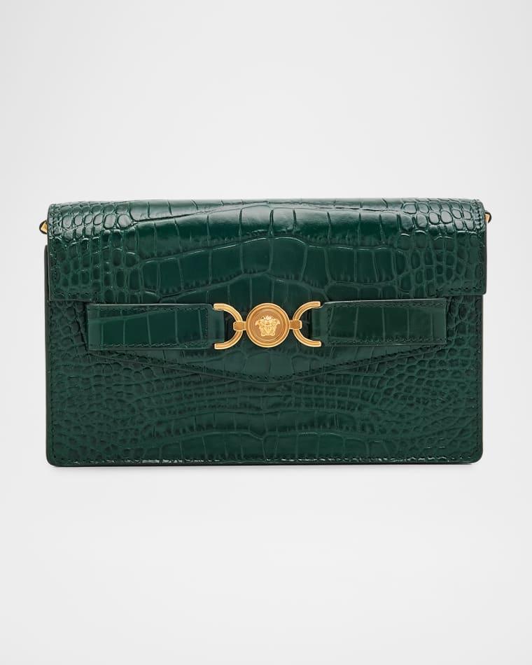 Medusa '95 Croc-Effect Clutch Bag by VERSACE