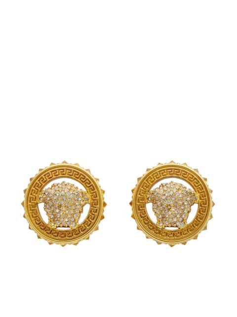 Medusa '95 crystal stud earrings by VERSACE
