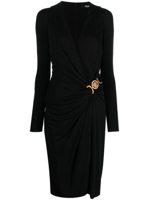 Medusa '95 midi wrap dress by VERSACE