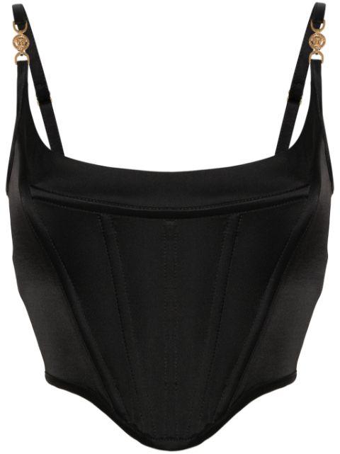 Medusa '95 satin corset top by VERSACE