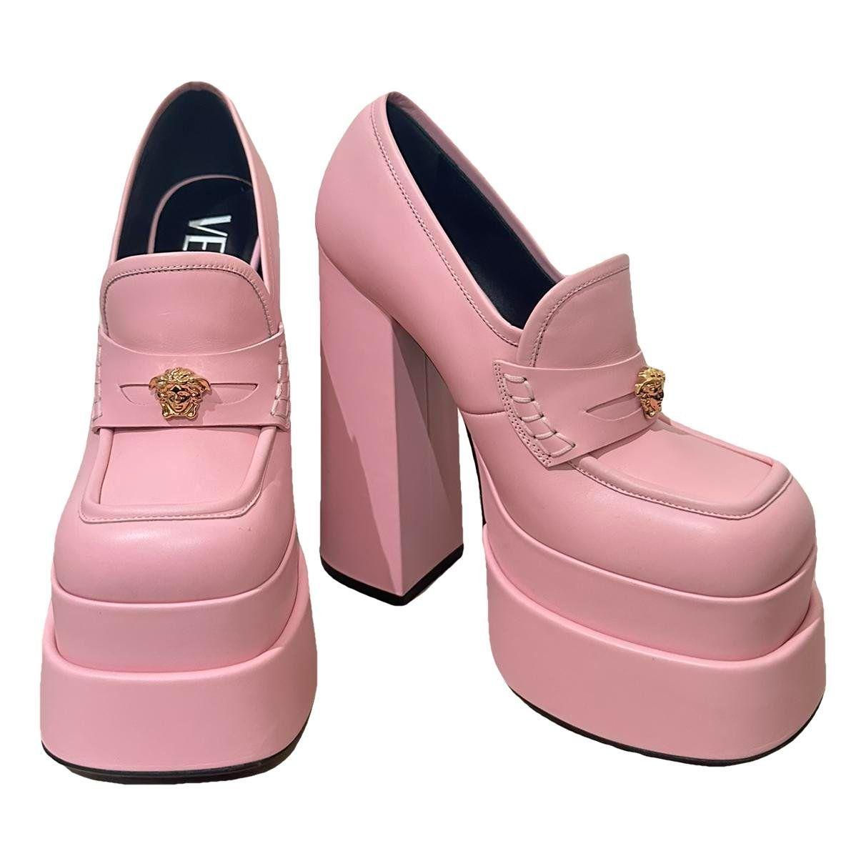Medusa Aevitas leather heels by VERSACE