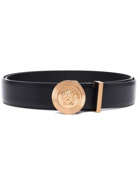Medusa Biggie leather belt by VERSACE