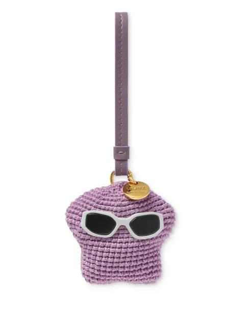 Medusa Fluffy crochet bag charm by VERSACE