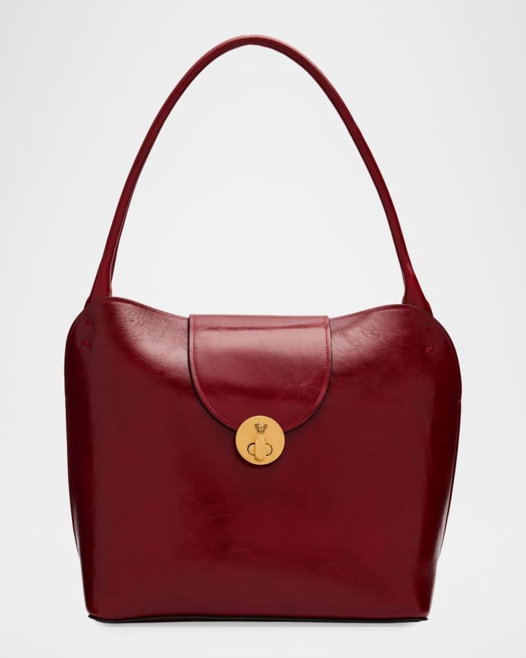 Medusa Glossy Leather Shoulder Bag by VERSACE